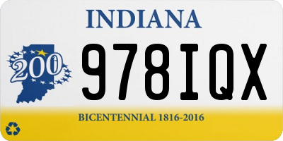IN license plate 978IQX