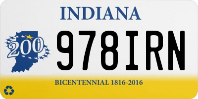 IN license plate 978IRN