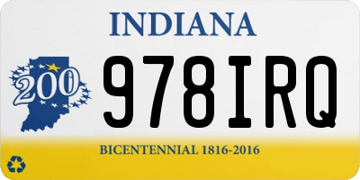 IN license plate 978IRQ