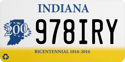 IN license plate 978IRY
