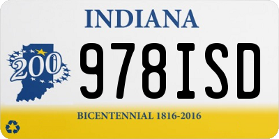 IN license plate 978ISD