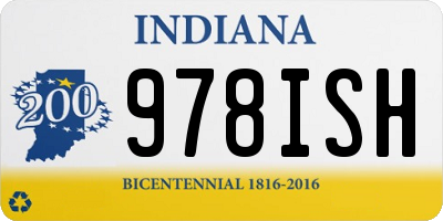 IN license plate 978ISH
