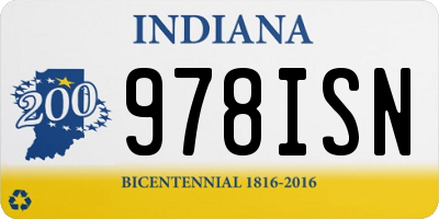 IN license plate 978ISN