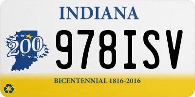 IN license plate 978ISV