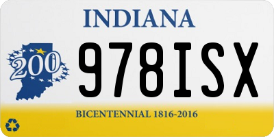 IN license plate 978ISX