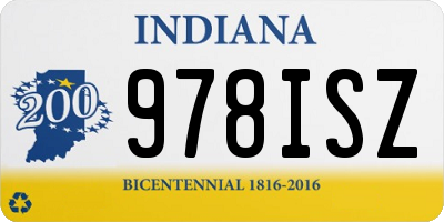 IN license plate 978ISZ