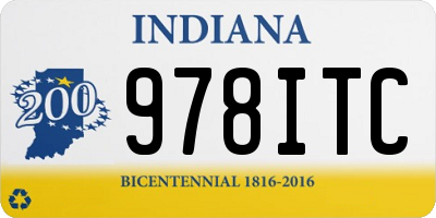 IN license plate 978ITC