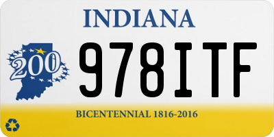 IN license plate 978ITF