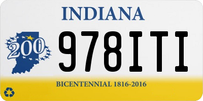 IN license plate 978ITI