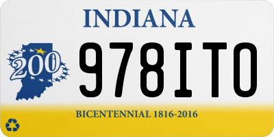 IN license plate 978ITO