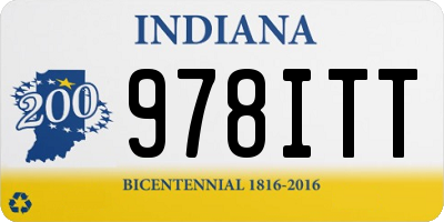 IN license plate 978ITT