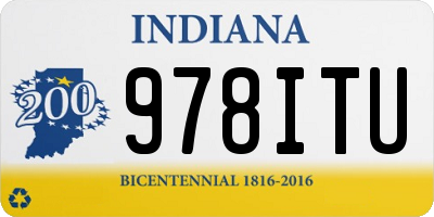 IN license plate 978ITU