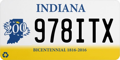 IN license plate 978ITX
