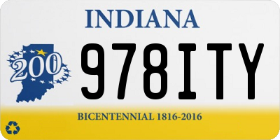 IN license plate 978ITY