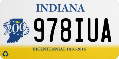 IN license plate 978IUA
