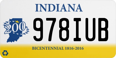 IN license plate 978IUB