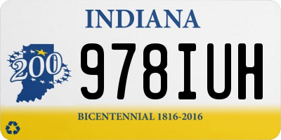 IN license plate 978IUH
