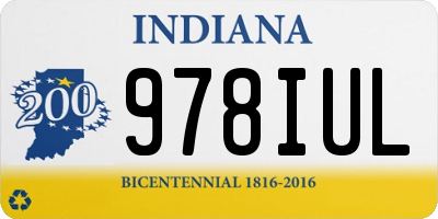IN license plate 978IUL