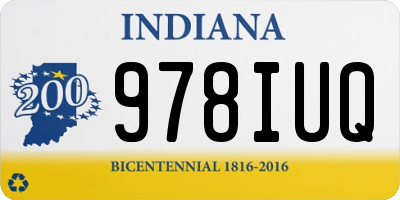 IN license plate 978IUQ