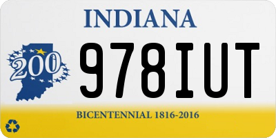 IN license plate 978IUT