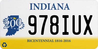 IN license plate 978IUX