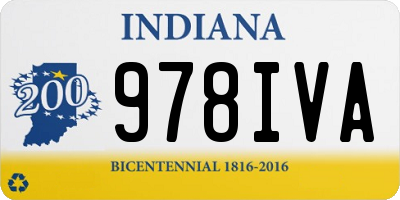 IN license plate 978IVA