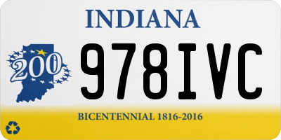 IN license plate 978IVC
