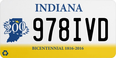IN license plate 978IVD