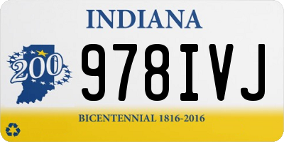 IN license plate 978IVJ