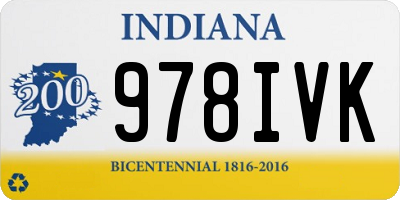 IN license plate 978IVK