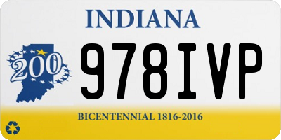 IN license plate 978IVP