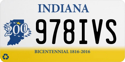 IN license plate 978IVS
