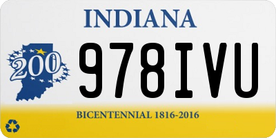IN license plate 978IVU