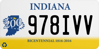 IN license plate 978IVV