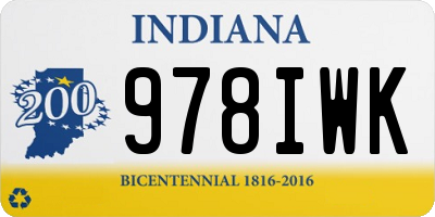 IN license plate 978IWK