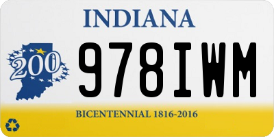 IN license plate 978IWM