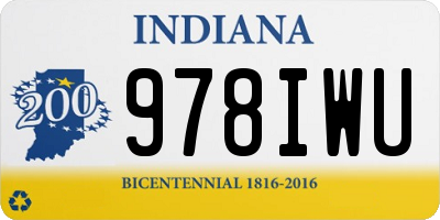 IN license plate 978IWU