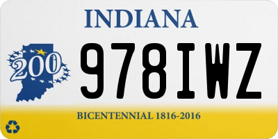IN license plate 978IWZ
