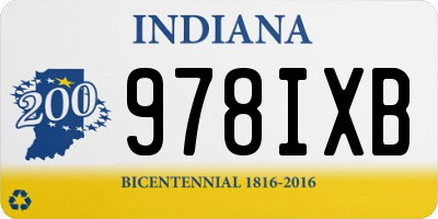 IN license plate 978IXB