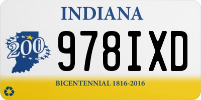 IN license plate 978IXD
