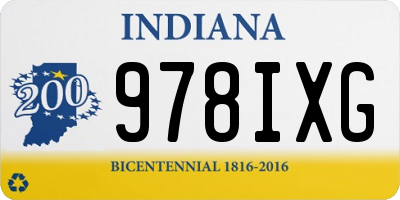 IN license plate 978IXG