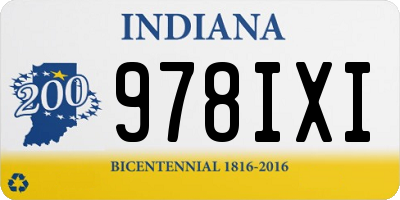 IN license plate 978IXI