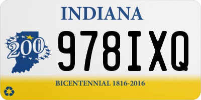 IN license plate 978IXQ