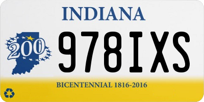 IN license plate 978IXS