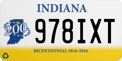 IN license plate 978IXT
