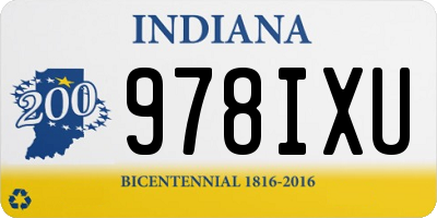 IN license plate 978IXU