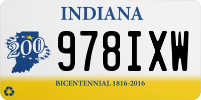 IN license plate 978IXW