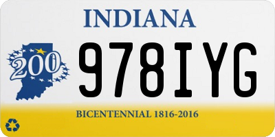 IN license plate 978IYG
