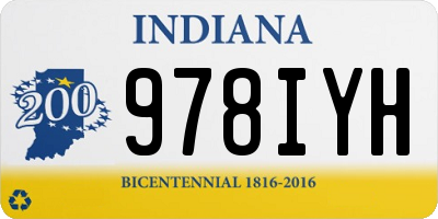 IN license plate 978IYH