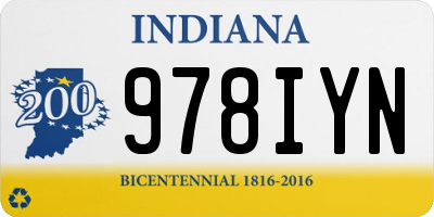 IN license plate 978IYN